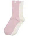 Calvin Klein Women's 2-pack Fluffy Crew Socks Set In Multi