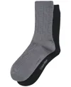Calvin Klein Women's 2-pack Plush Cable Knit Crew Socks Set In Multi