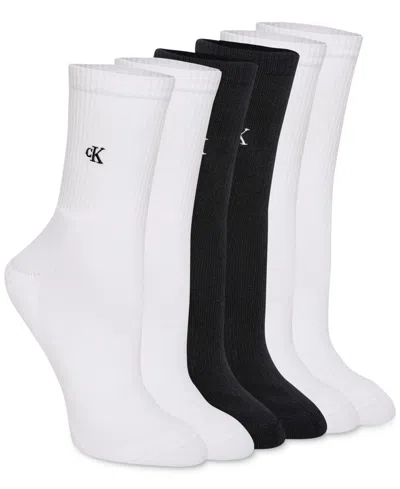 Calvin Klein Women's 3-pk. Embroidered Logo Crew Socks Cjw251cr02 In Multi