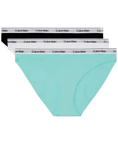 CALVIN KLEIN WOMEN'S MODERN LOGO 3-PACK BIKINI UNDERWEAR QD5207