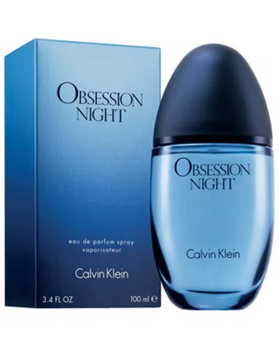 Calvin Klein Women's 3.4oz Obsession Night Eau De Parfum Spray In Blue