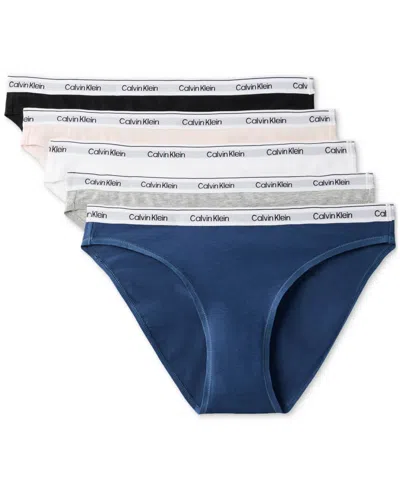Calvin Klein Women's 5-pk. Modern Logo Low-rise Bikini Underwear Qd5208