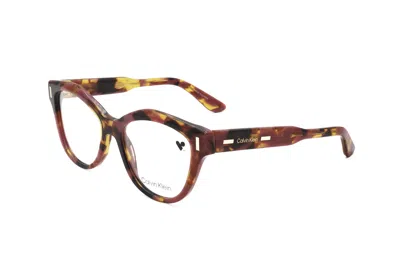 Calvin Klein Women's 53 Mm Rose Havana Eyeglasses Ck23541-663-53 In Brown