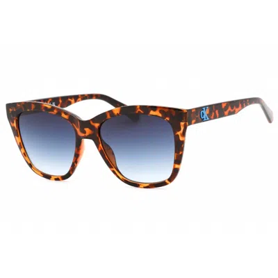 Calvin Klein Women's 54 Mm Tortoise Sunglasses In Blue