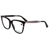 Calvin Klein Women's 54mm Dark Havana Opticals In Black