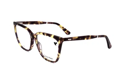Calvin Klein Tortoiseshell-effect Square-frame Glasses In Multi