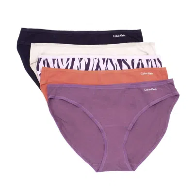 Calvin Klein Women's 5-pack Cotton Form Bikini In Berry Multi