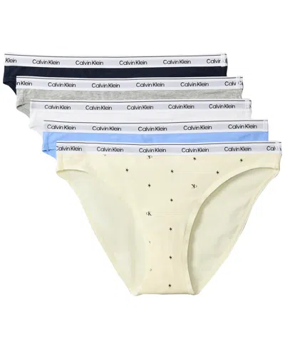 Calvin Klein Women's 5-pack. Modern Logo Low-rise Bikini Underwear Qd5208 In Multi
