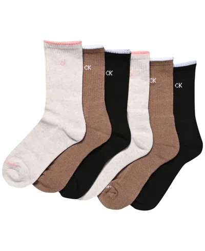 Calvin Klein Women's 6-pk. Performance Crew Socks In Multi