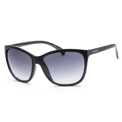 Calvin Klein Women's 60mm Black Sunglasses In Blue