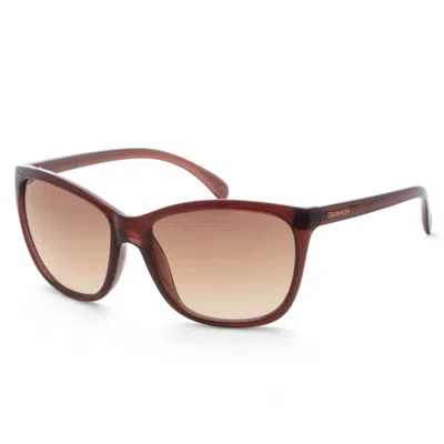 Calvin Klein Women's 60mm Milky Brown Sunglasses In Beige