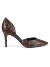 Calvin Klein Women's 80mm Gloria Solid D'orsay Pumps In Brown