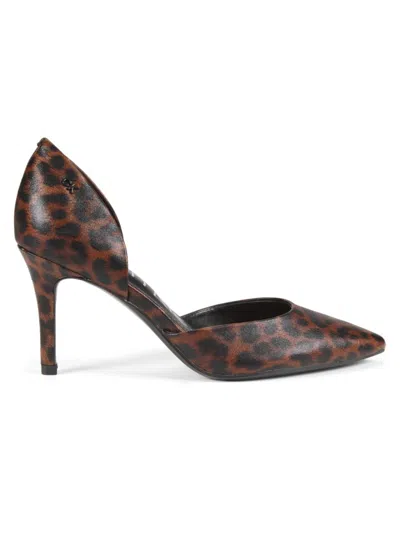 Calvin Klein Women's 80mm Gloria Solid D'orsay Pumps In Brown