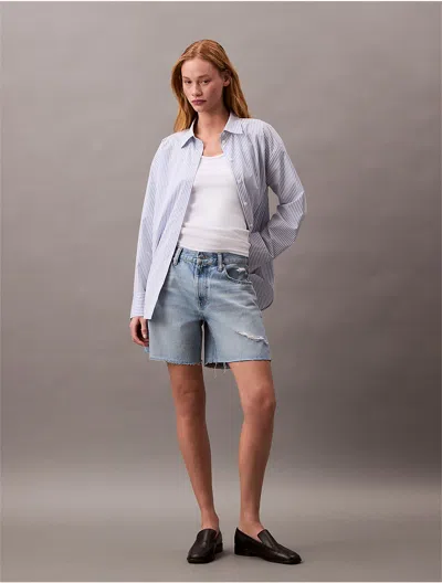 Calvin Klein Women's 90s 6-inch Denim Shorts In Rams Head