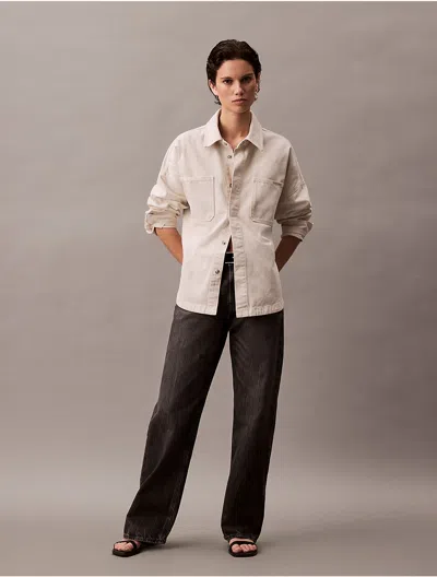 Calvin Klein Women's 90s Straight Jeans In Black Fog