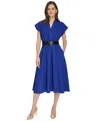 Calvin Klein Women's A-line Midi Dress In Ultramarine
