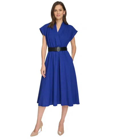 Calvin Klein Women's A-line Midi Dress In Ultramarine