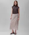 Calvin Klein Women's Abstract Print Midi Skirt In Chalk Print