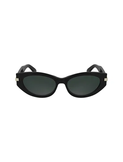 Calvin Klein Women's Acetate Cat Eye Sunglasses In Black