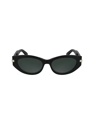 Calvin Klein Women's Acetate Cat Eye Sunglasses In Black
