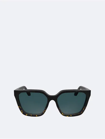 CALVIN KLEIN WOMEN'S ACETATE MODIFIED RECTANGLE SUNGLASSES