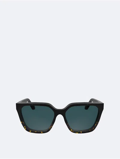 CALVIN KLEIN WOMEN'S ACETATE MODIFIED RECTANGLE SUNGLASSES