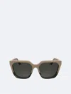 Calvin Klein Women's Acetate Modified Rectangle Sunglasses In Rose/horn Rose