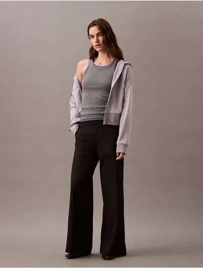 Calvin Klein Women's Active Commute Wide Leg Pants In Black Beauty
