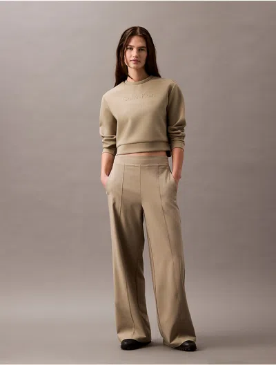 Calvin Klein Women's Active Commute Wide Leg Pants In Laurel Oak