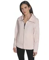 Calvin Klein Women's Active Tech Fleece Mock-neck Jacket In Pink