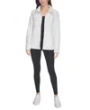 Calvin Klein Women's Active Tech Fleece Mock-neck Jacket In Cloud