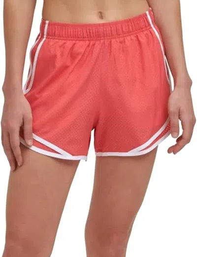 Calvin Klein Women's Activewear Perforated Shorts In Radiance In Red