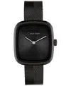 Calvin Klein Women's Adore Ionic Plated Black Steel Mesh Bracelet Watch, 30mm In Black