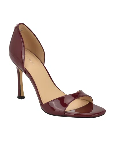Calvin Klein Aileen Stiletto Sandal In Burgundy