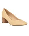 Calvin Klein Women's Alanta Block Heel Dress Pumps In Light Natural