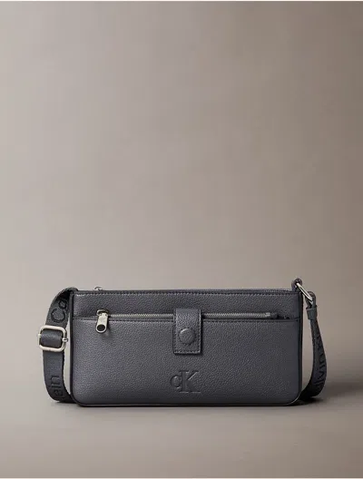 Calvin Klein Women's All Day Phone Zip Crossbody Bag In Blacked Pearl