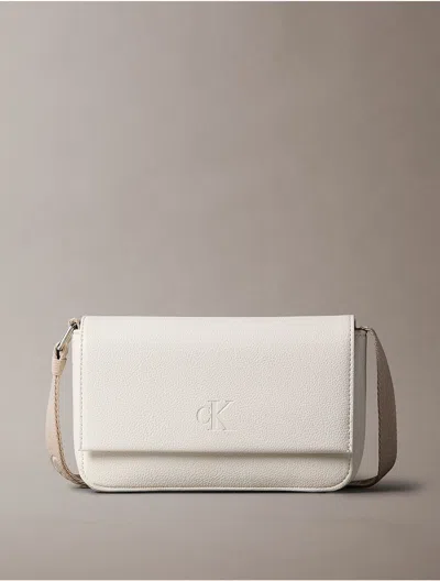 Calvin Klein Women's All Day Phone Flap Crossbody Bag In Chalk
