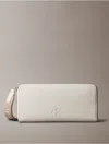 Calvin Klein Women's All Day Zip Wristlet Wallet In Chalk