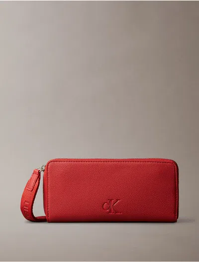Calvin Klein Women's All Day Zip Wristlet Wallet In Lava Falls