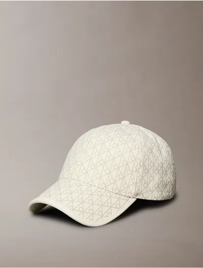 Calvin Klein Women's Allover Emblem Logo Baseball Cap In Neutral