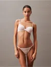 Calvin Klein Women's Allover Lace String Bikini In Nymph's Thigh