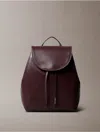 Calvin Klein Women's Foil Logo Flap Backpack In Brown