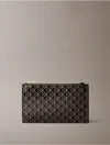 Calvin Klein Women's Allover Monogram Logo Top Zip Card Case In Black