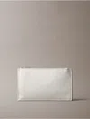 Calvin Klein Women's Allover Monogram Logo Top Zip Card Case In White