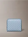 Calvin Klein Women's Allover Monogram Square Zip Wallet