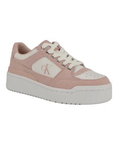 Calvin Klein Women's Alondra Casual Lace-up Sneakers In Multi