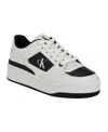 Calvin Klein Women's Alondra Casual Lace-up Sneakers In Black,white