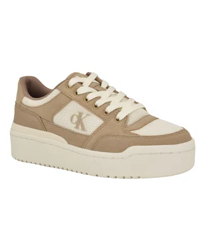 CALVIN KLEIN WOMEN'S ALONDRA CASUAL LACE-UP SNEAKERS