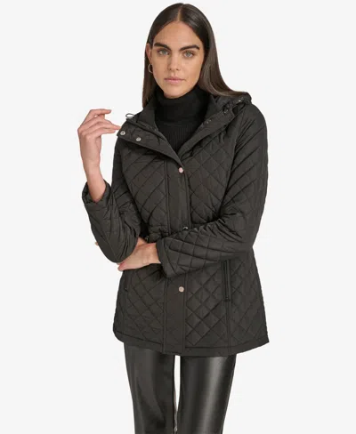 Calvin Klein Women's Anorak Quilted Jacket In Black