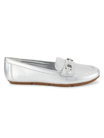 Calvin Klein Women's Apron Toe Loafers In Silver